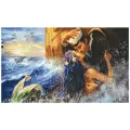 Набор для вышивания LetiStitch #940 Mermaid kiss (Поцелуй русалки), Счетный крест, 38 х 23 см