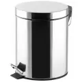 Мусорное ведро с крышкой педалью PERFECTO LINEA 22-100103 серебристое, для кухни туалета, 3 л