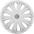 Колпаки R14 4шт на колеса авто гига белая р14, на диски радиус 14 дюймов, цвет белый white.