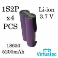 Аккумуляторная сборка 1s2p, 18650 3,7 Вольт, 4шт.