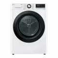 Сушильная машина LG DC90V3V6W, загрузка 9 кг, сушка с тепловым насосом, инверторный двигатель с прямым приводом, белая/черная