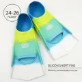 Силиконовые короткие ласты для плавания / бассейна SwimRoom Short Fins, размер 24-26, цвет разноцветный