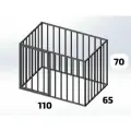 Клетка-вольер WikiLab, для собак, металл, 110x65x70см, черная