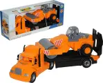 Набор спецтехники Полесье Майк, автомобиль-трейлер, дорожный каток