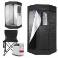 Портативная сауна, Пятиугольный, 180*90*90cm, 1,2кВт, 3Л, черное