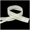 Молния пластиковая, потайная, №3, 60 см, цвет: F102 молочный, 50 штук