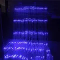 Гирлянда светодиодная - Дождь (занавес) Водопад, 400 LED, сине-белый на белом проводе (2.0 м х 2.0 м), соединяемая