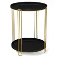 Мебелик Столик журнальный SHT-CT31 золото/черный муар золото/черный муар