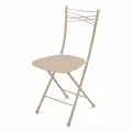 Стул складной НИКА ССН1/11, квадратное сиденье, слоновая кость/бежевый металлик, 890х395х545 мм