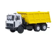 Модель коллекционная автоистория Минский 5516 самосвал (серый/желтый) /откидывающаяся кабина/