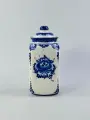 Банка с крышкой фарфоровая. Галактика г. Гжель. Каскад. Ручная роспись. Объём 1,3л.