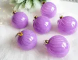 Набор ёлочных шаров антея, стекло, сиреневый, 10 см, 6 шт, EDG 687134-62-набор