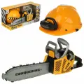 Детская бензопила на батарейках со звуком, Veld Co / Набор инструментов для мальчика / Каска с налобным фонарем для детей-.-8