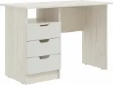 Юниор-4 Стол с ящиками (Шарли Белый/Дуб Крафт Белый) (Миф)