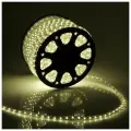 LED шнур Luazon Lighting 13 мм, круглый, 100 м, фиксинг, 2W-LED/м-36-220V набор для подключения Теплый-белый (767714)