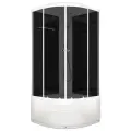 Душ. кабина DOMANI-Spa Delight 88 high, поддон 45 см, черные стенки, 80х80 см, тонированное