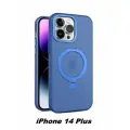 Чехол для iPhone 14 Plus с MagSafe и кольцом подставкой, цвет синий матовый