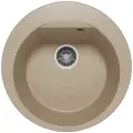 Врезная кухонная мойка 52х52см, Polygran Atol-520, матовое песочный