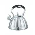 Чайник для плиты со свистком ALBERG AL-3063 3 литра, свисток, из нержавеющей стали 0.5мм, откидная ручка, матовая полировка, индукция