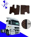 Автомобильные коврики EVA/ЕВА/ЭВА для КАМАЗ 5490 Нео/KAMAZ 5490 Neo 2013-н. в коричневый черный