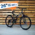 Велосипед подростковый горный двухподвес 26 Rook TS260D 18 (черный/серый), на рост 155-180 см, 21 скорость