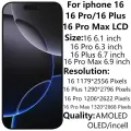 AAA + протестированный OLED-дисплей для iPhone 16/16 Pro Max/16 Plus/16 Pro, ЖК-дисплей с 3D сенсорным экраном, дигитайзер в сборе, замена, ремонт, 16 Pro OLED