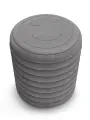 Пуфик круглый для прихожей и спальни ART-006 40х40х43, темно-серый велюр