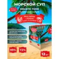 РОДНЫЕ КОРМА Морская серия 85 г пауч СУП для кошек филе курицы с тунцом в соусе по-азиатски 1х12