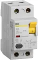 УЗО IEK MDV10-2-040-030 2P, 40 А, 30 мА, электромеханическое, на DIN-рейку