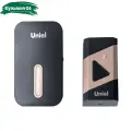 Звонок беспроводной Uniel UDB-095W-R1T1-38S-BL-GL в розетку, 38 мелодий, черный с золотым
