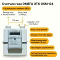 Омега ЭТК GSM G4 Газдевайс (вход газа правый, резьба 1 1/4, прокладки В комплекте) 2025 год выпуска с термокорректором