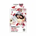 Картридж Fuji Fujifilm Heart Sketch для Instax Mini с сердечками, 10 снимков, для мгновенных снимков
