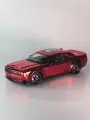 Машинка инерционная Dodge Challenger SRT красный металик, металлическая, модель 1:24, свет/звук/гудок