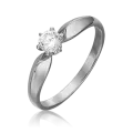 Кольцо PLATINA, белое золото, 585 проба, бриллиант, размер 16