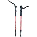 Палки для треккинга, телескопические с системой ANTISHOCK 65-135см (красные 2шт)
