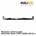 Молдинг капота хром Chevrolet Aveo T250 (2006-2012) седан