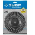ЗУБР Профессионал. Щетка дисковая для УШМ, плетеные пучки стальной проволоки 0,5мм, 200х22мм