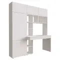 Стол письменный со стеллажом и шкафом 1800 Белый Белый
