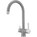 Смеситель для кухонной мойки Milacio Ultra MCU.554. GR с подключением к фильтру, цвет серый металлик