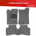 Коврики EVA (ЕВА) 3D Hyundai Elantra 4 (HD) с подпятником +2 логотипа / Хендай Элантра (НД) (2006-2011)