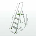 Стремянка 4 ступени алюминиевая Новая Высота NV2117 со ступенями 130 мм 2К башмаки.