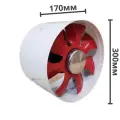 Канальный вентилятор CNDF 300мм 120W цельнометаллический вытяжной с напряжением 220В