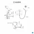 Смеситель для ванны Sensea Charm однорычажный с лейкой и шлангом цвет бронза