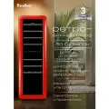 Винный шкаф TESLER CWC-308 RUBY RED LD, рубиновый красный, левостороннее открытие дверцы, 30 бут, электронное управление
