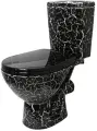Унитаз Rosa Соло чёрный кракелюр