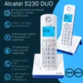 Радиотелефон Alcatel S230 Duo ru white, белый [atl1424119]