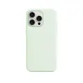 Чехол силиконовый Магсейф для iPhone 15 Pro Soft Mint с анимацией NFC, Silicone case Магсейф для айфон 15 про - Мятный