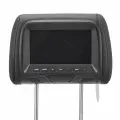 Универсальный 7-дюймовый автомобильный монитор на подголовнике с экраном для заднего сиденья, развлекательный мультимедийный проигрыватель для AV USB SD MP4 MP5 FM, черныйLZ