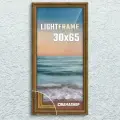 Рамка для фото 30х65 см, серия Light Frame, фоторамка багетная. Бронза, Классический профиль 32х24 мм, Пластик