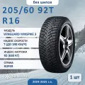 Шина Nexen Winguard Winspike 3 205/60 R16 92T зимняя нешипованная, для легкового автомобиля,